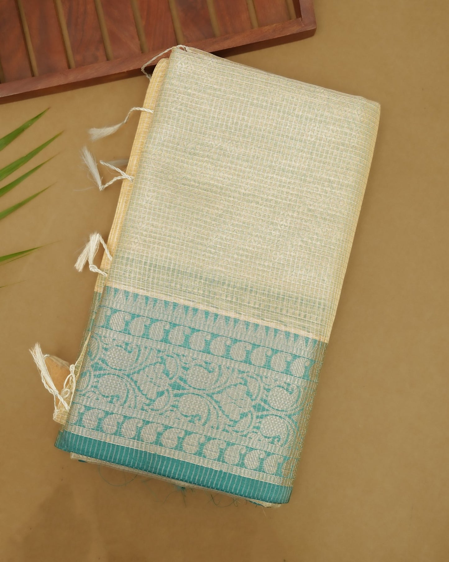 Gold color Tissue Saree - Shop Vastram