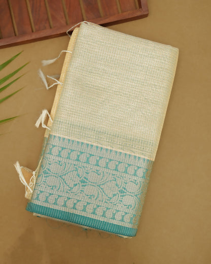 Gold color Tissue Saree - Shop Vastram