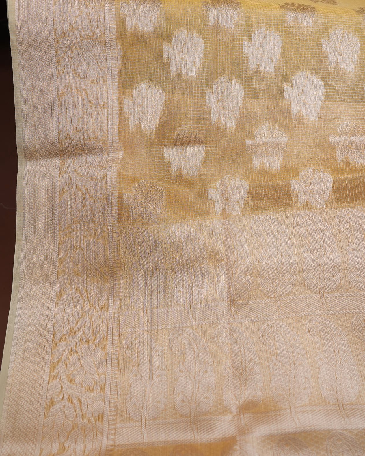 Gold Color Tissue Saree - Shop Vastram