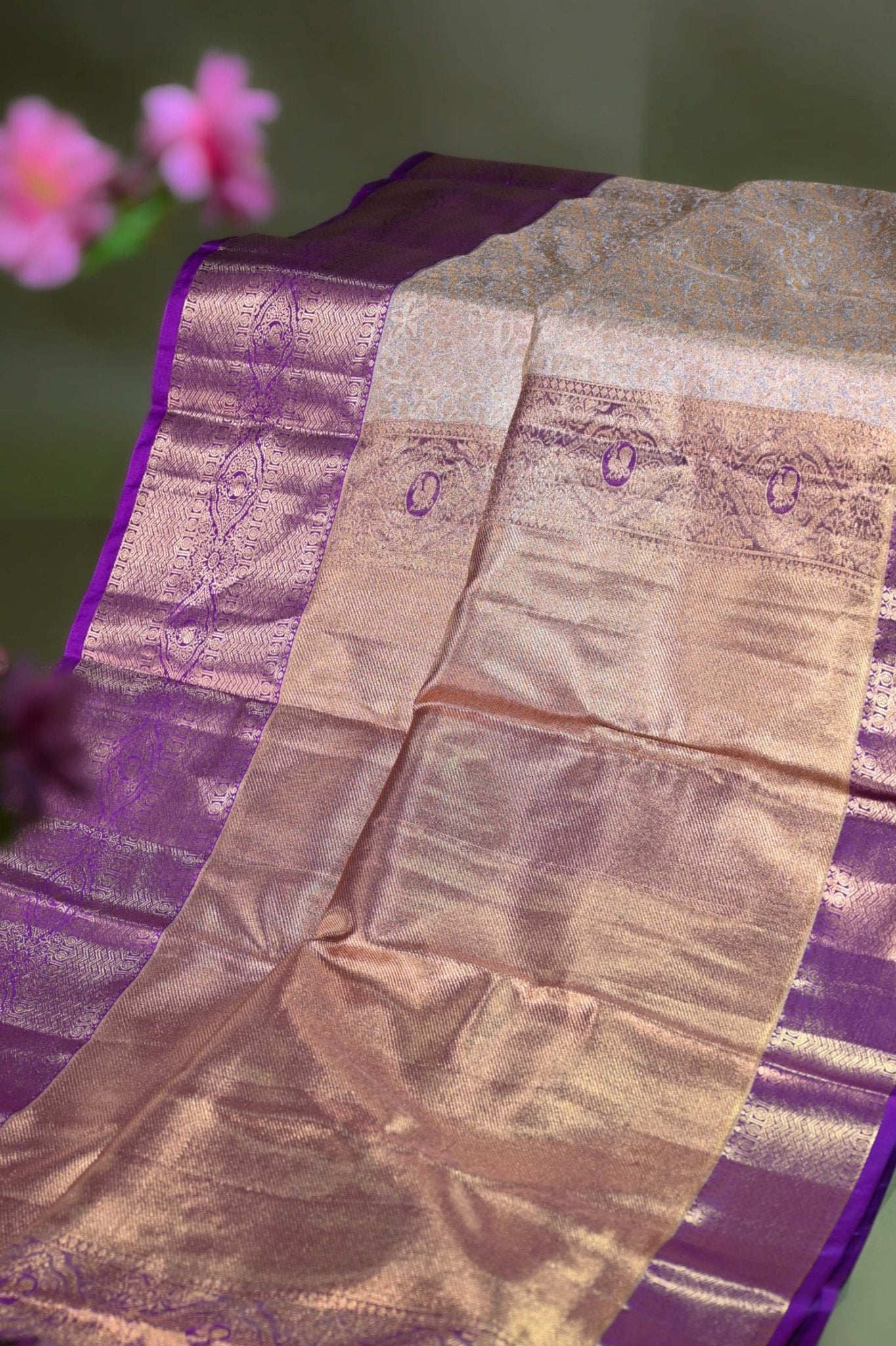 Gold Kanchipuram Saree - Shop Vastram
