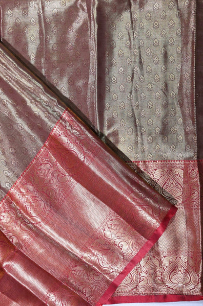 Gold Kanchipuram Saree - Shop Vastram