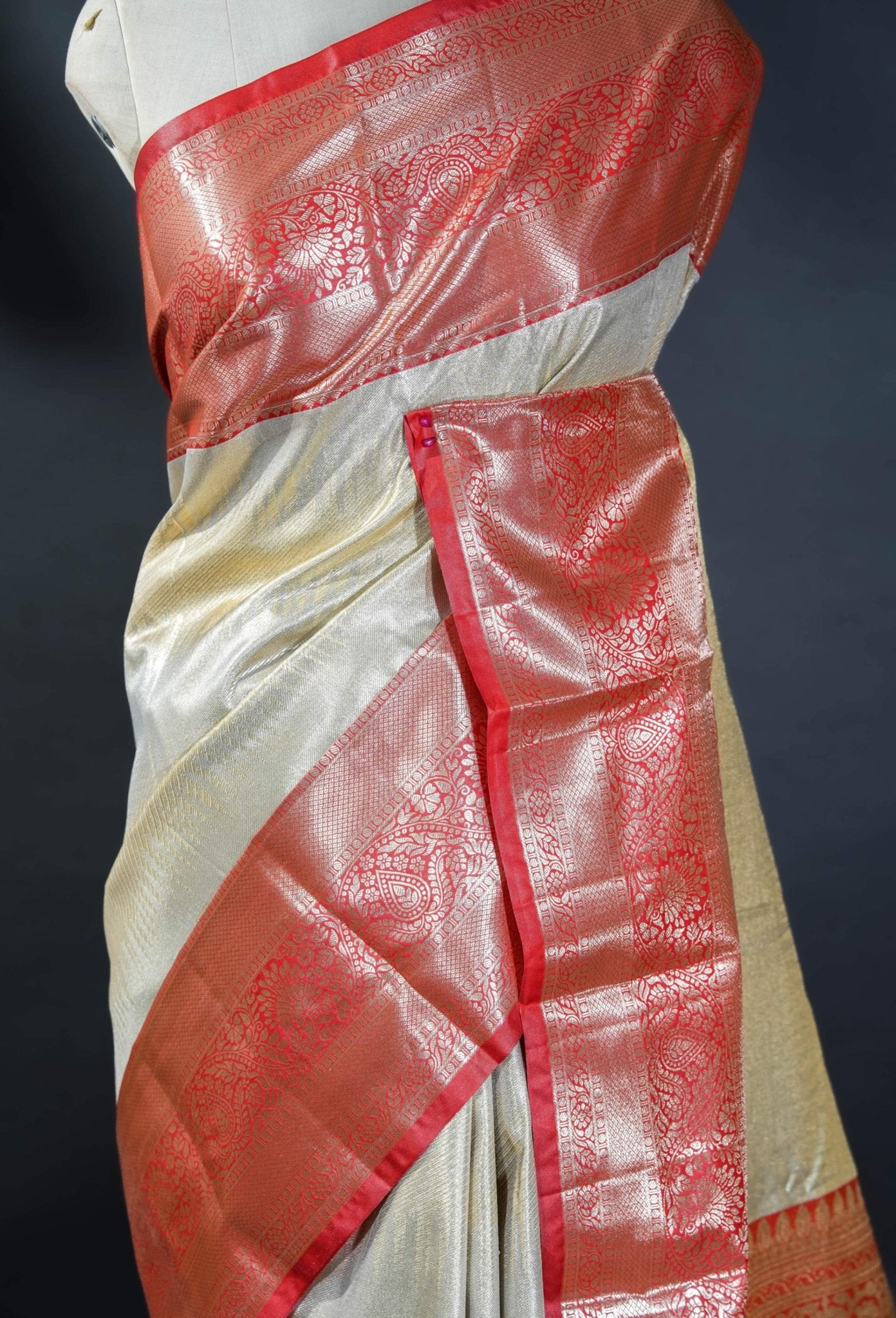 Gold Kanchipuram Saree - Shop Vastram