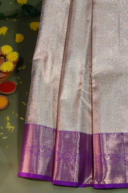 Gold Kanchipuram Saree - Shop Vastram
