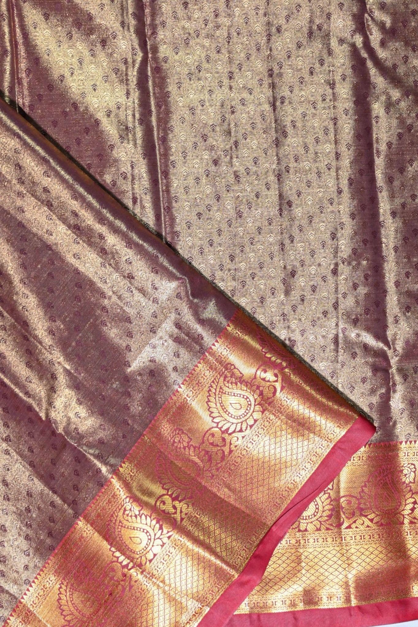 Gold Kanchipuram Saree - Shop Vastram