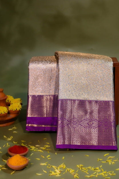 Gold Kanchipuram Saree - Shop Vastram