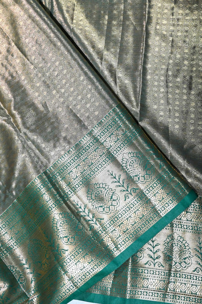 Gold Kanchipuram Saree - Shop Vastram