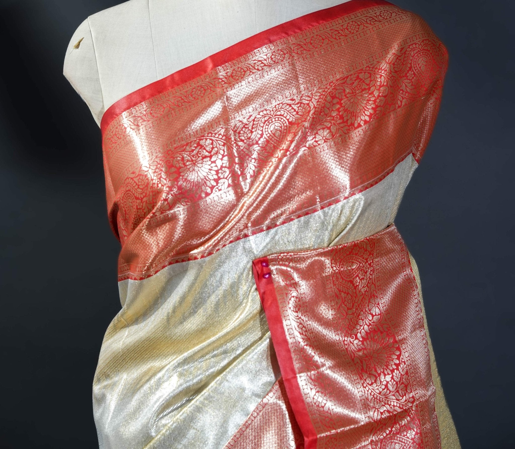 Gold Kanchipuram Saree - Shop Vastram
