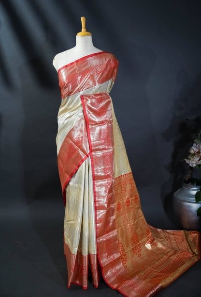 Gold Kanchipuram Saree - Shop Vastram
