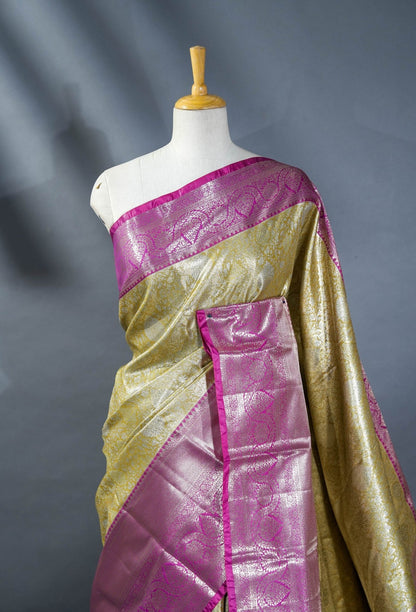 Gold Kanchipuram Saree - Shop Vastram