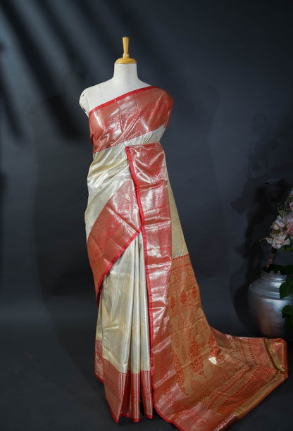 Gold Kanchipuram Saree - Shop Vastram