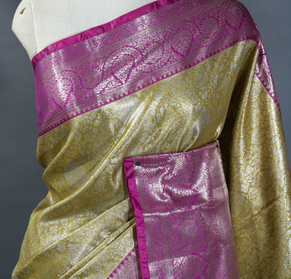 Gold Kanchipuram Saree - Shop Vastram