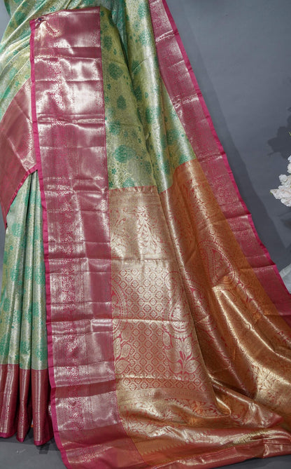 Gold Kanchipuram Saree - Shop Vastram