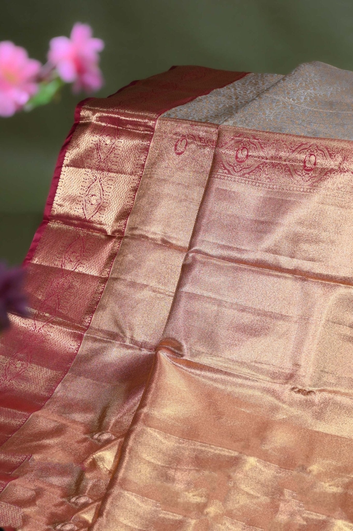 Gold Kanchipuram Saree - Shop Vastram