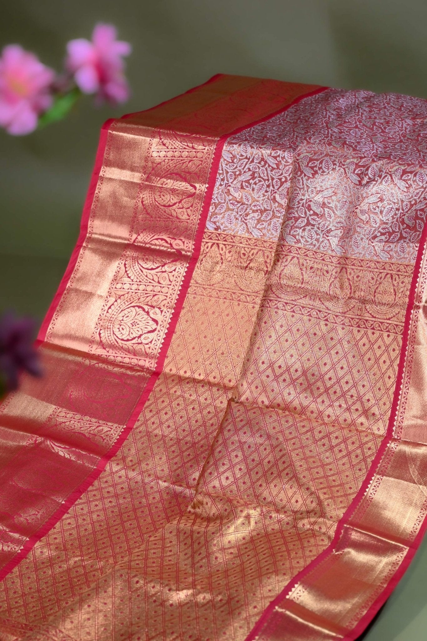 Gold Kanchipuram Saree - Shop Vastram