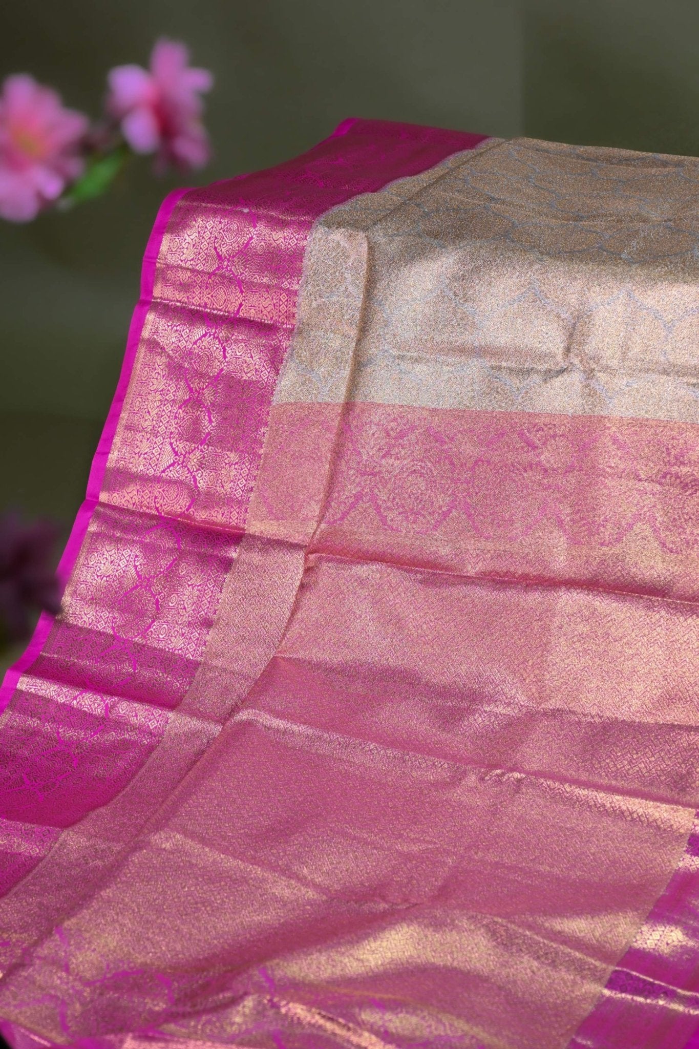 Gold Kanchipuram Saree - Shop Vastram