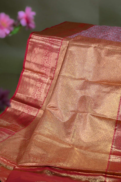 Gold Kanchipuram Saree - Shop Vastram