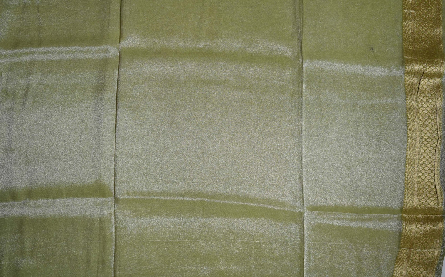 Green Banarasi Tissue Saree - Shop Vastram