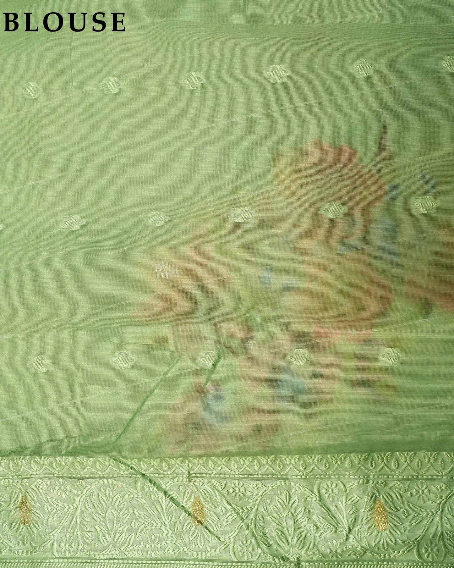 Green color Chanderi Saree - Shop Vastram