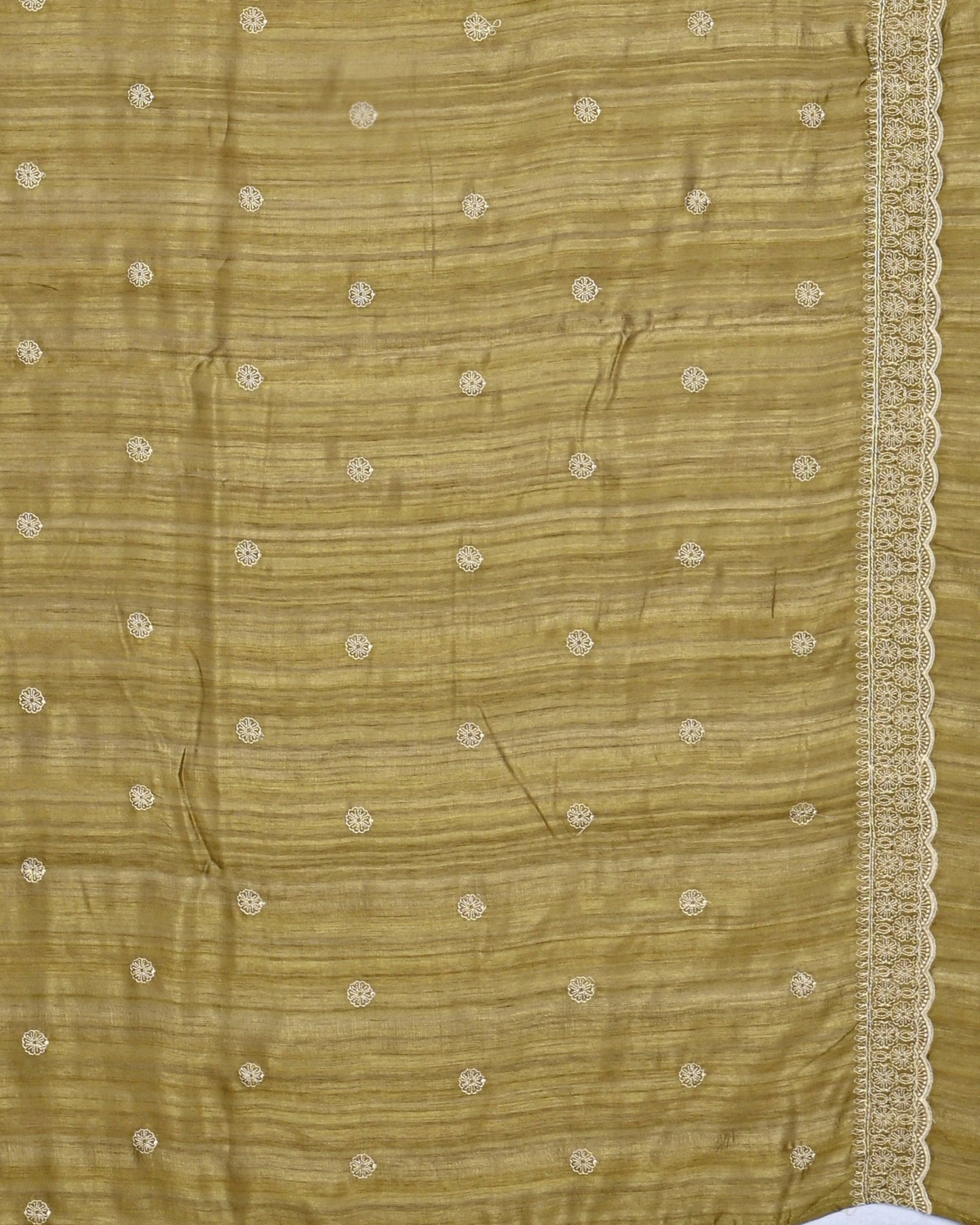 Green color Dupion Saree - Shop Vastram