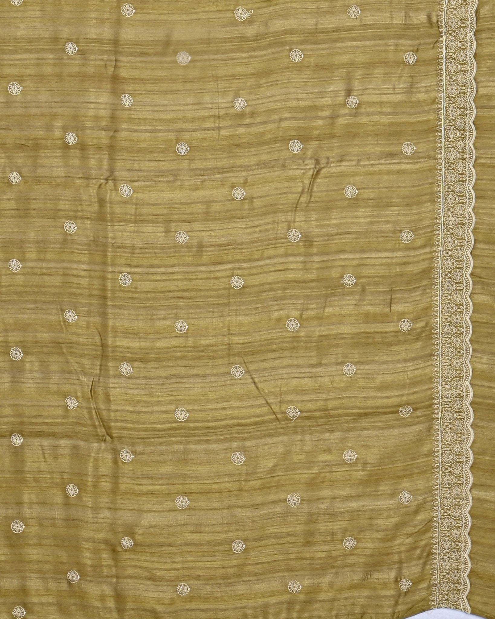 Green color Dupion Saree - Shop Vastram