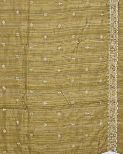 Green color Dupion Saree - Shop Vastram