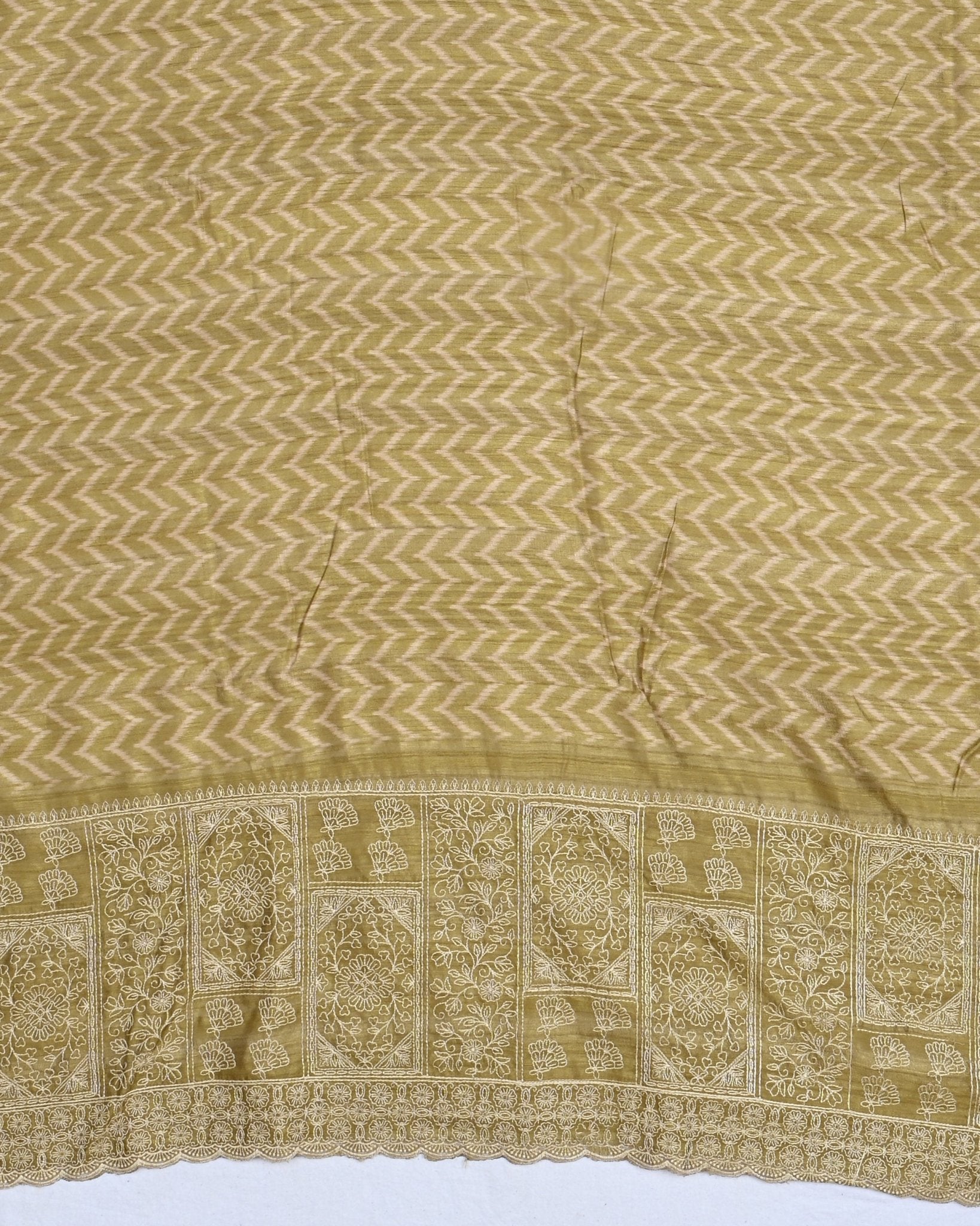 Green color Dupion Saree - Shop Vastram