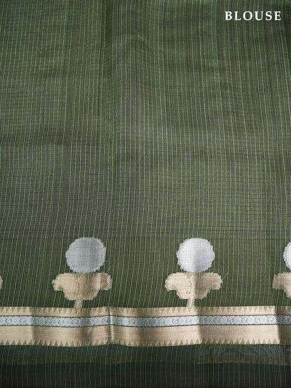 Green Color Silk Kota Saree - Shop Vastram