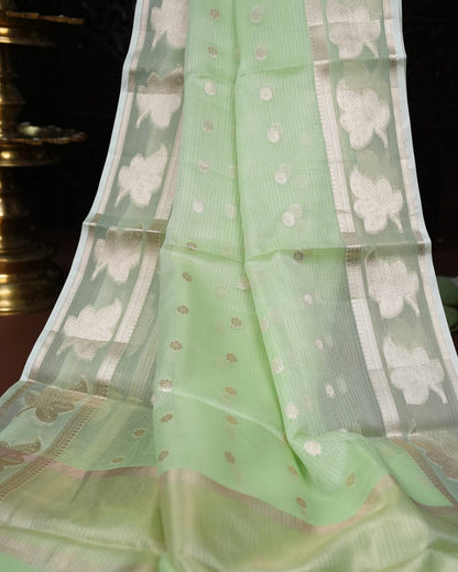 Green Color Silk Kota Saree - Shop Vastram