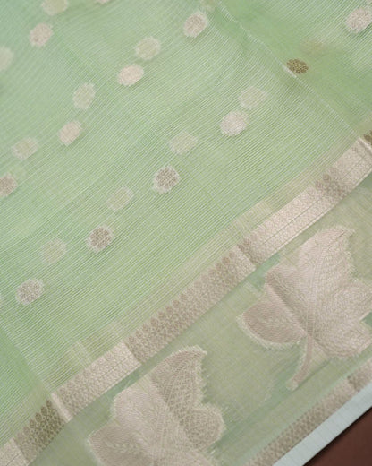 Green Color Silk Kota Saree - Shop Vastram