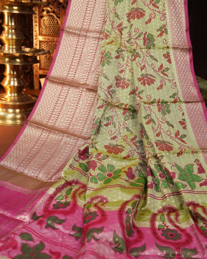 Green Color Silk Saree - Shop Vastram