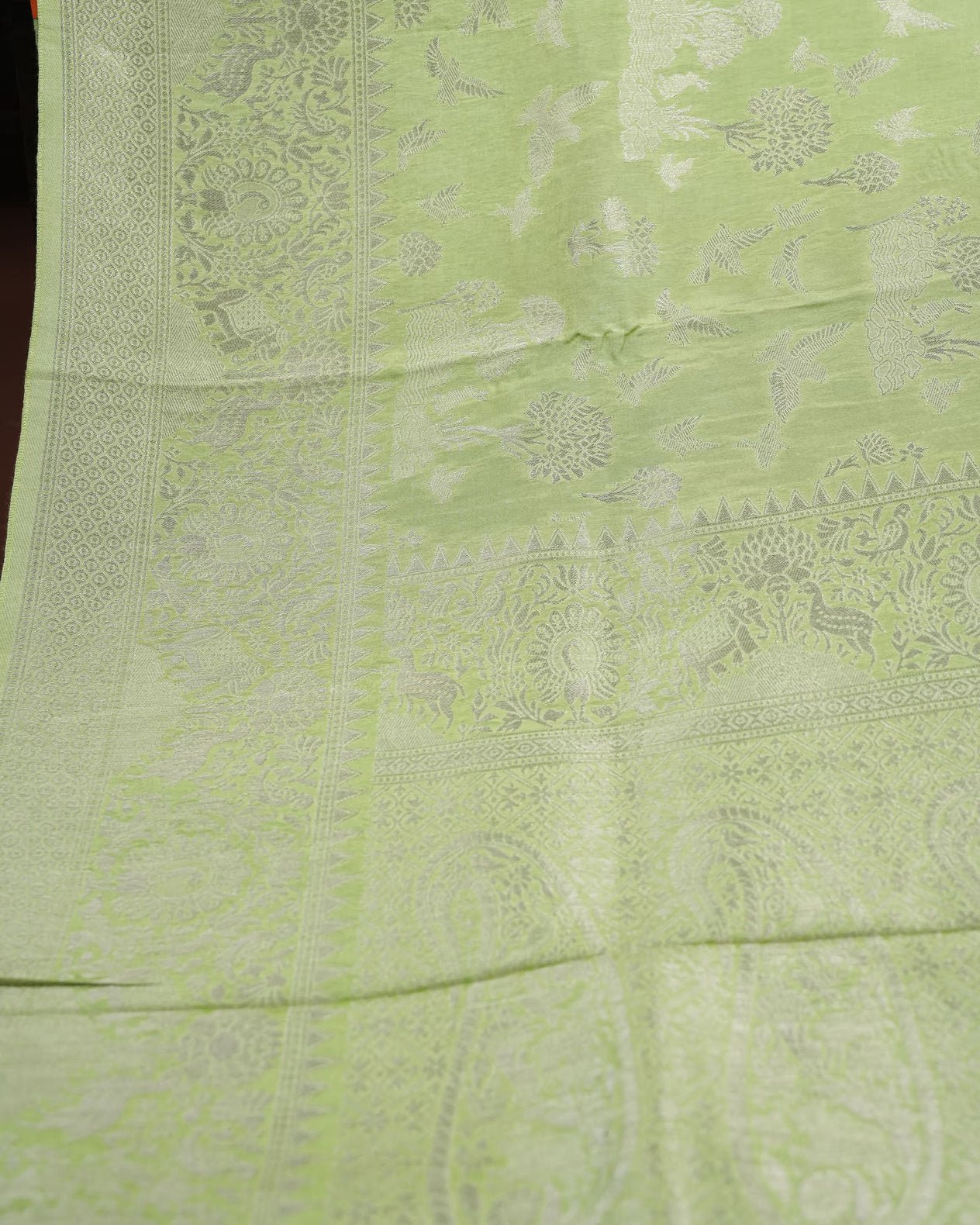 Green Color Silk Saree - Shop Vastram