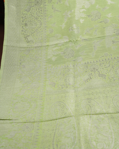 Green Color Silk Saree - Shop Vastram