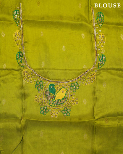 Green Color Silk Saree - Shop Vastram