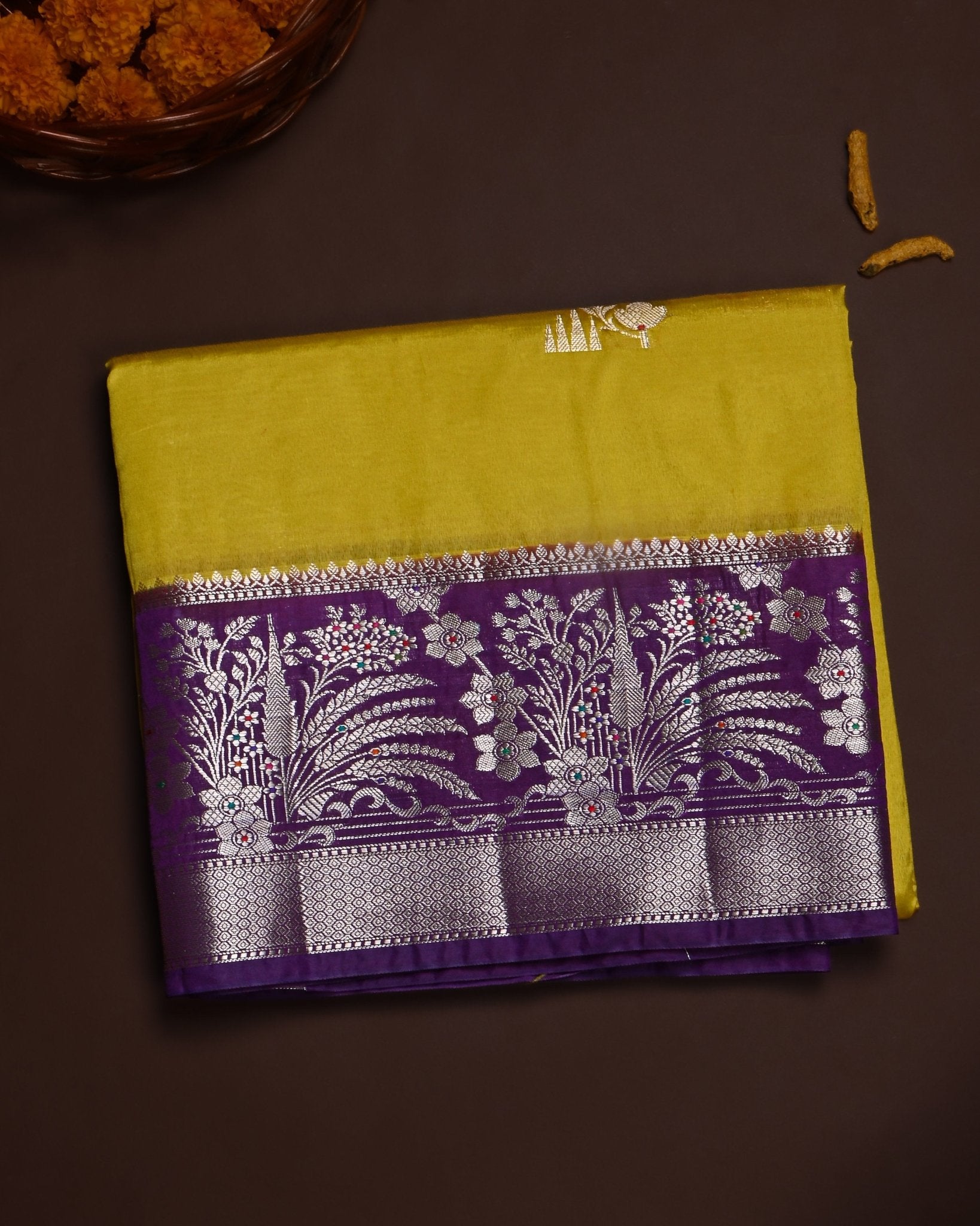 Green color Silk Saree - Shop Vastram