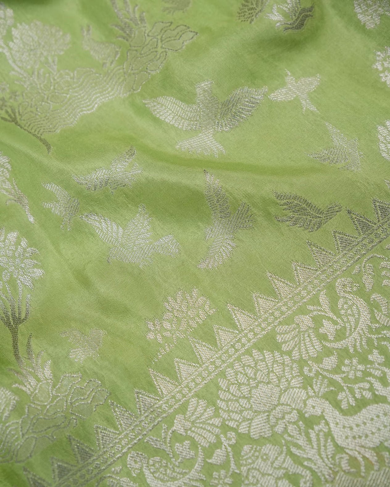 Green Color Silk Saree - Shop Vastram