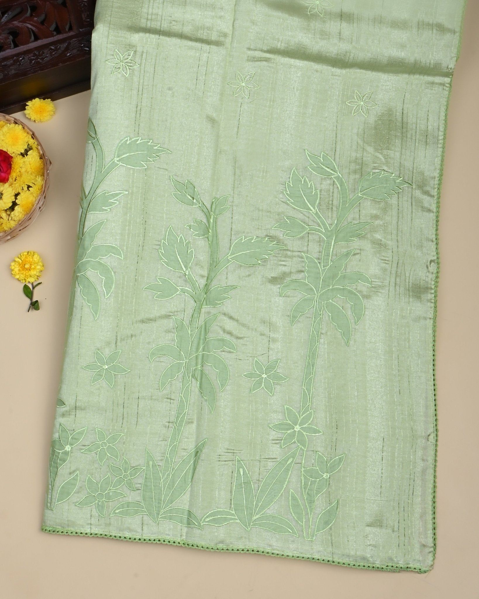Green Color Silk Saree - Shop Vastram