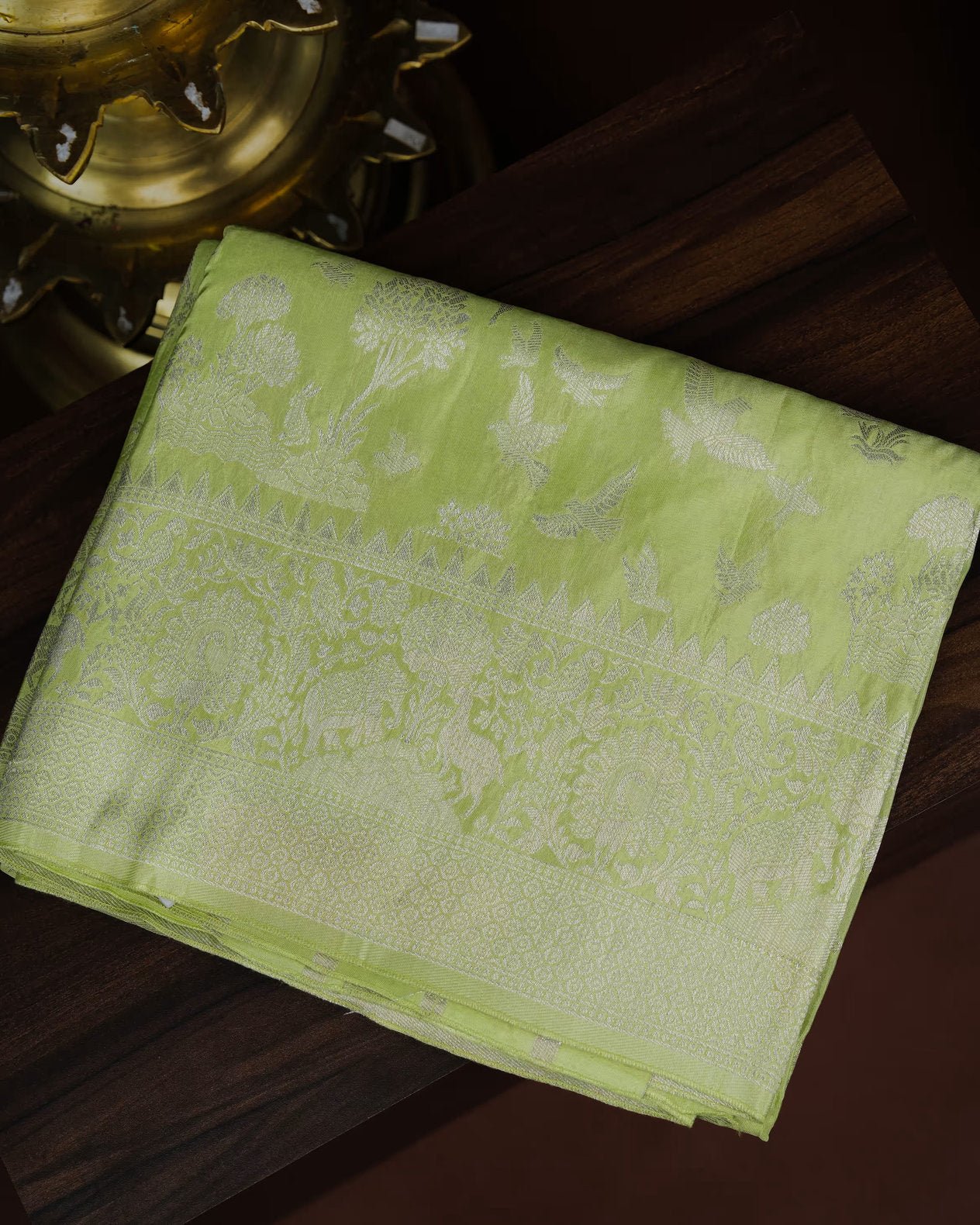 Green Color Silk Saree - Shop Vastram