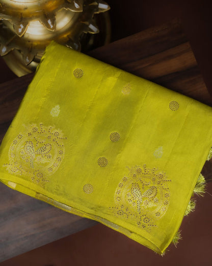 Green Color Silk Saree - Shop Vastram