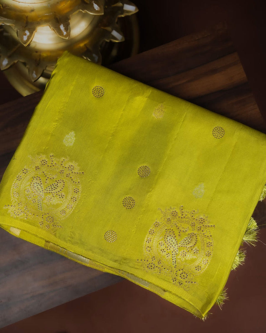 Green Color Silk Saree - Shop Vastram