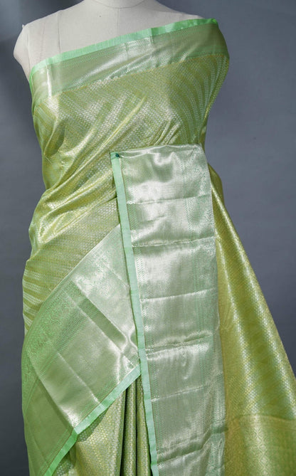 Green Kanchipuram Saree - Shop Vastram