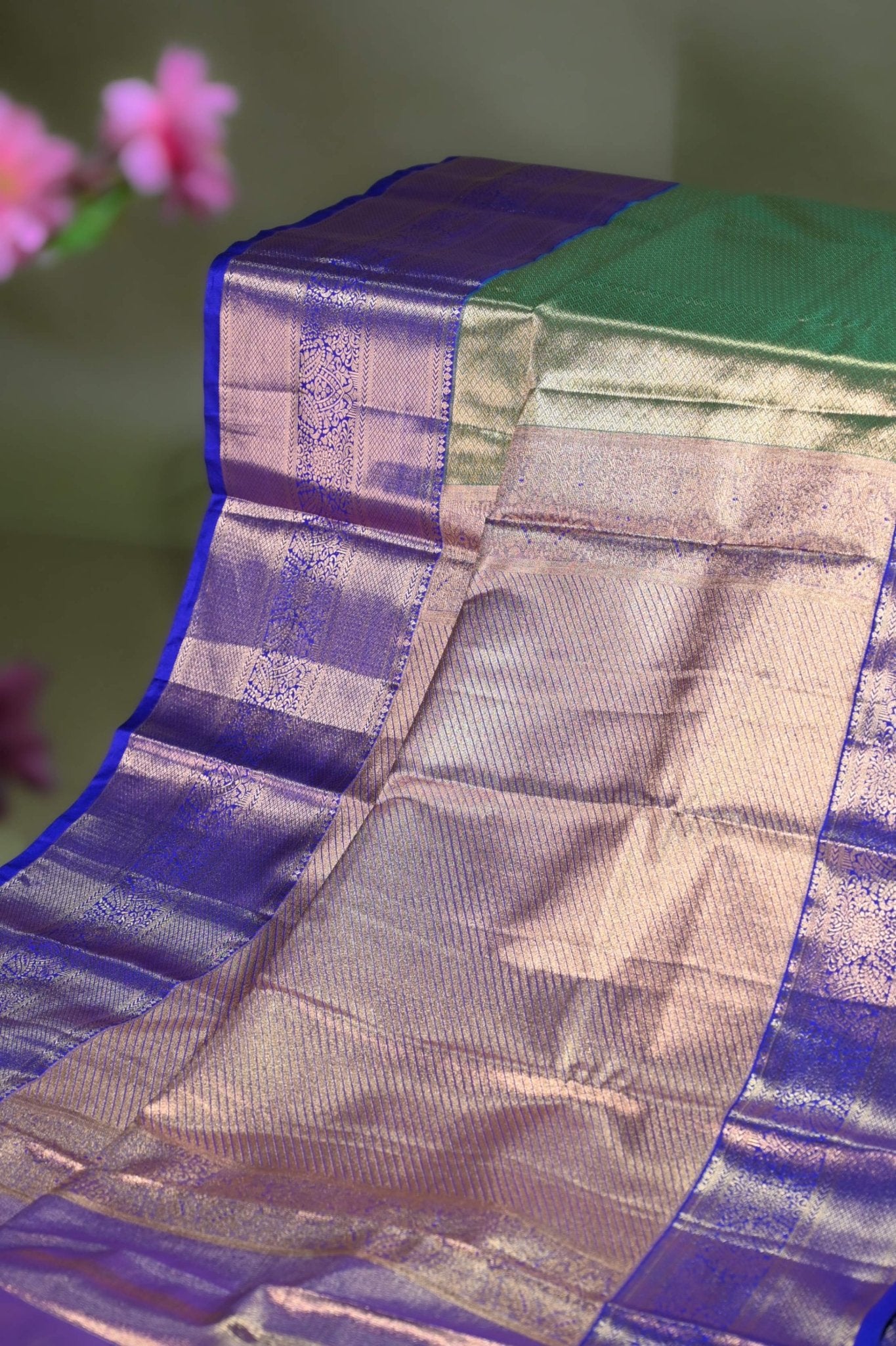 Green Kanchipuram Saree - Shop Vastram