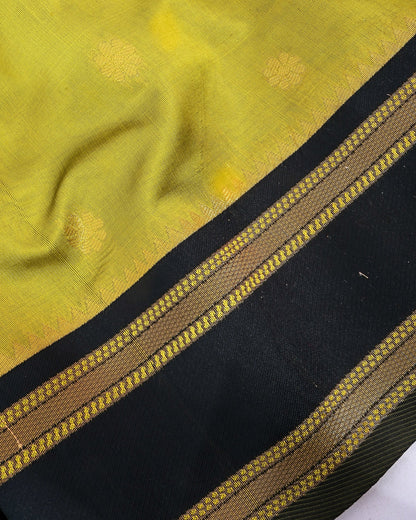 Green Silk Banarsi Saree - Shop Vastram
