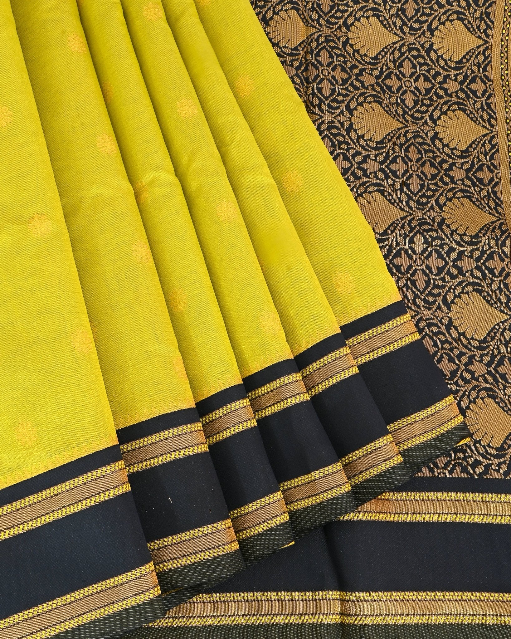 Green Silk Banarsi Saree - Shop Vastram