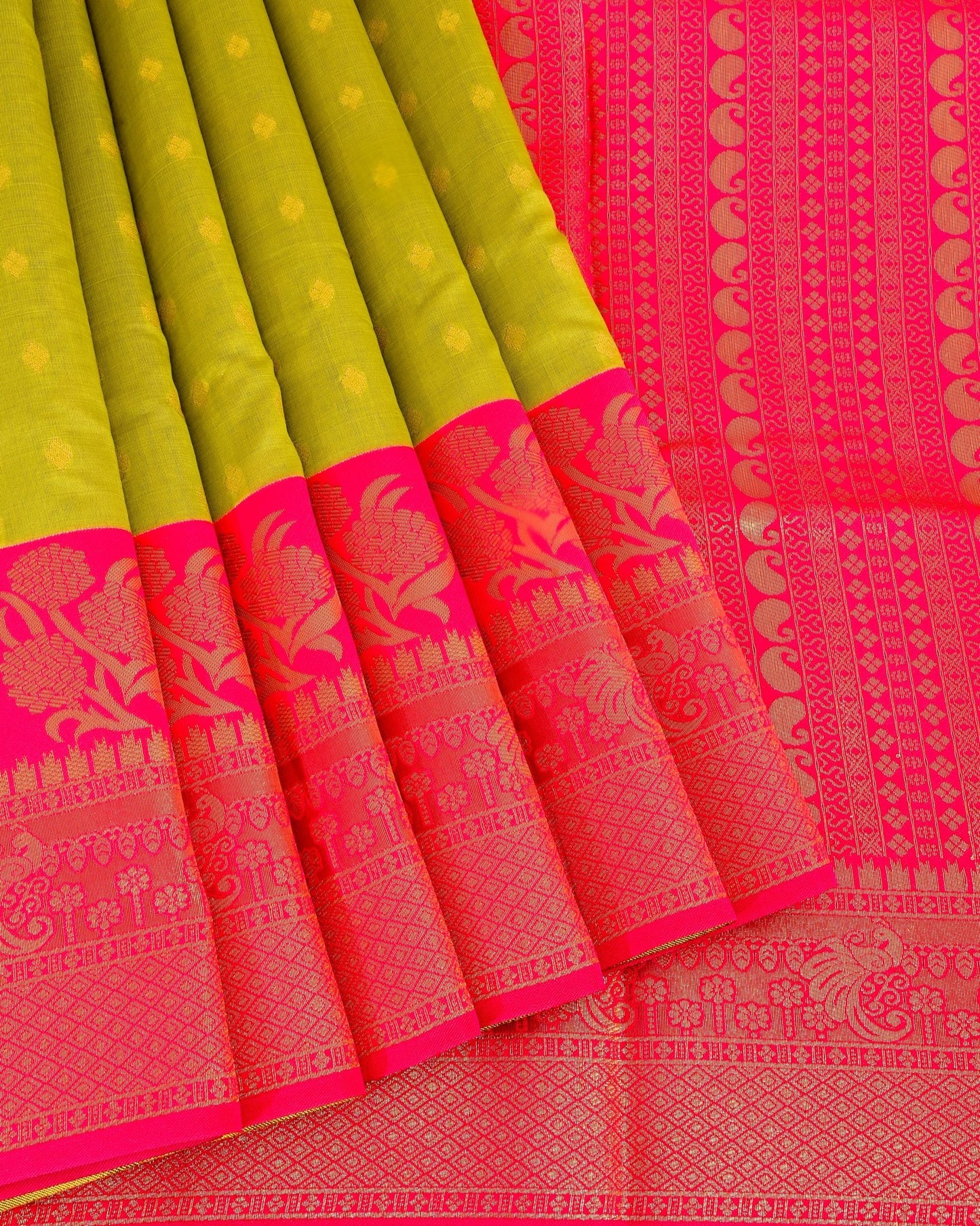 Green Silk Banarsi Saree - Shop Vastram