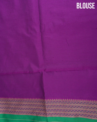Green Silk Banarsi Saree - Shop Vastram