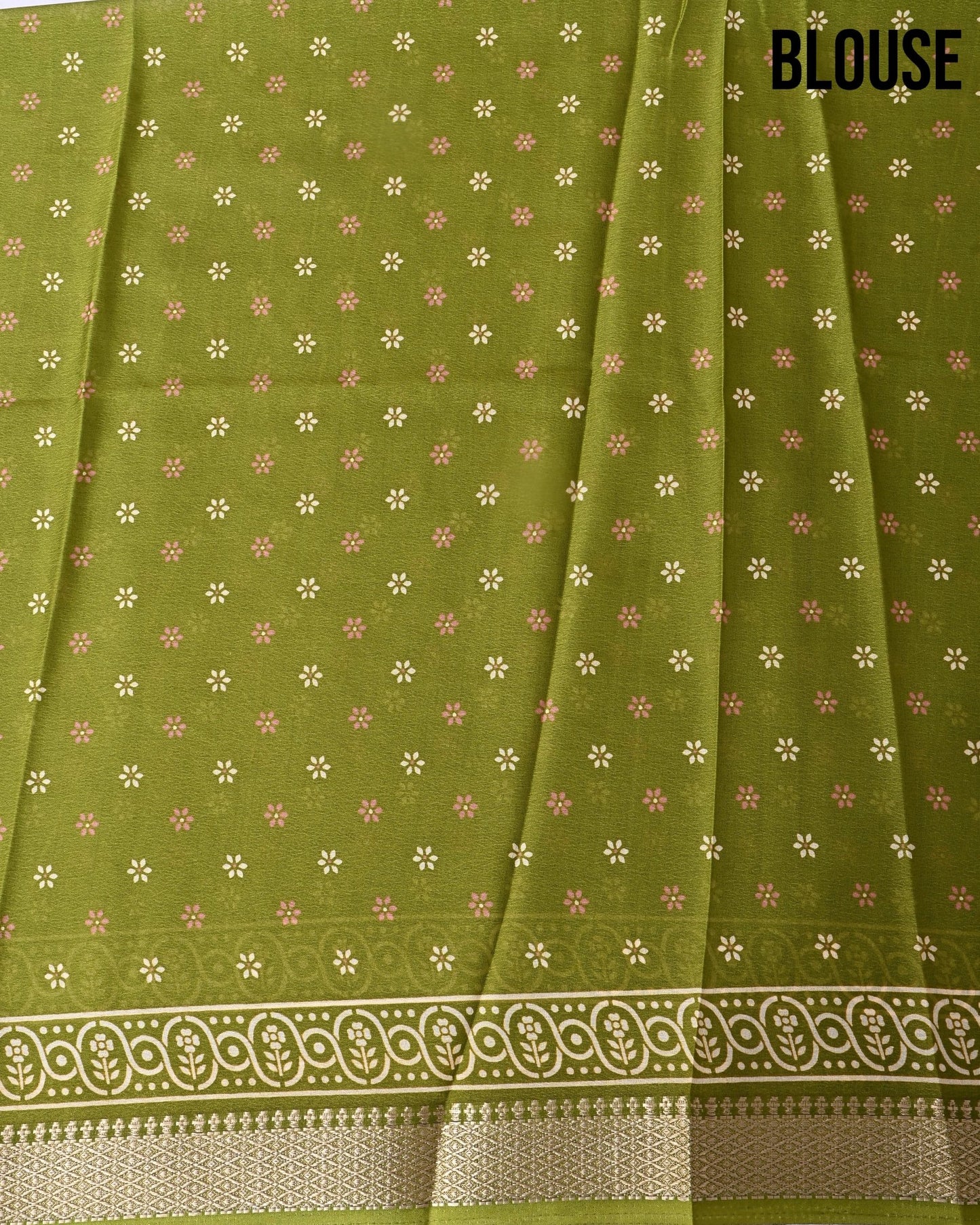 Green Silk Printed Saree - Shop Vastram