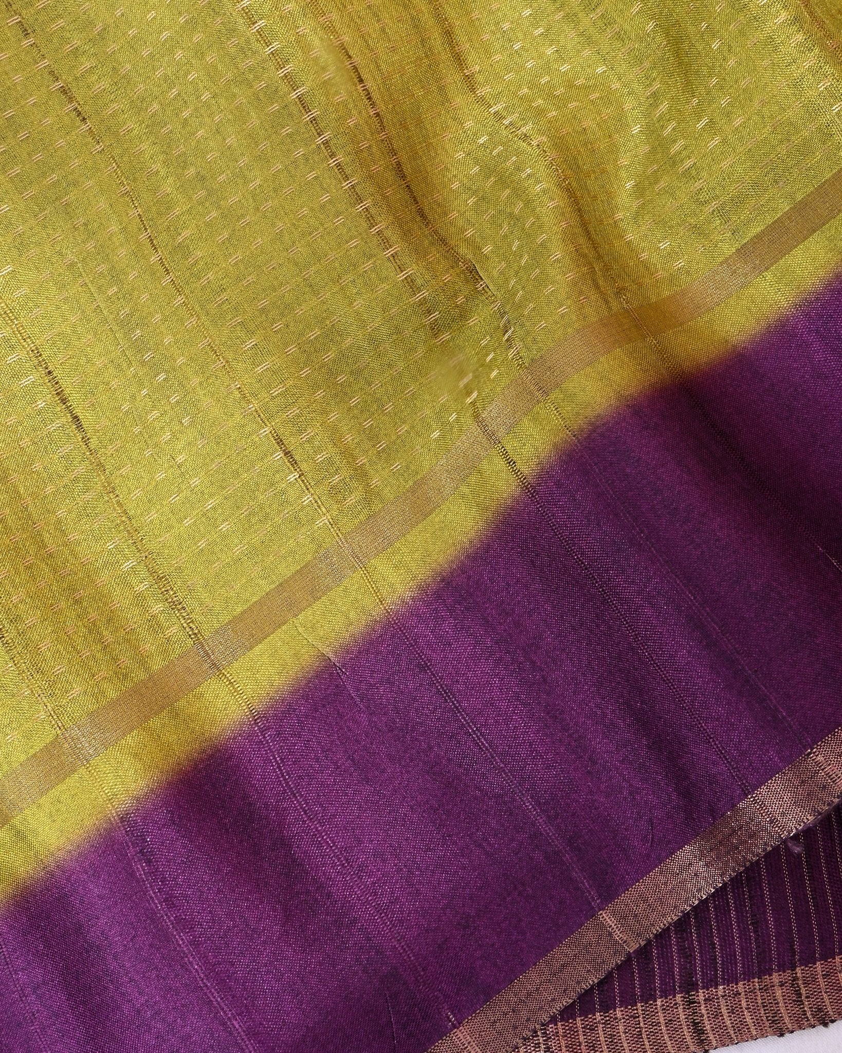 Green Tusser Banarsi Saree - Shop Vastram