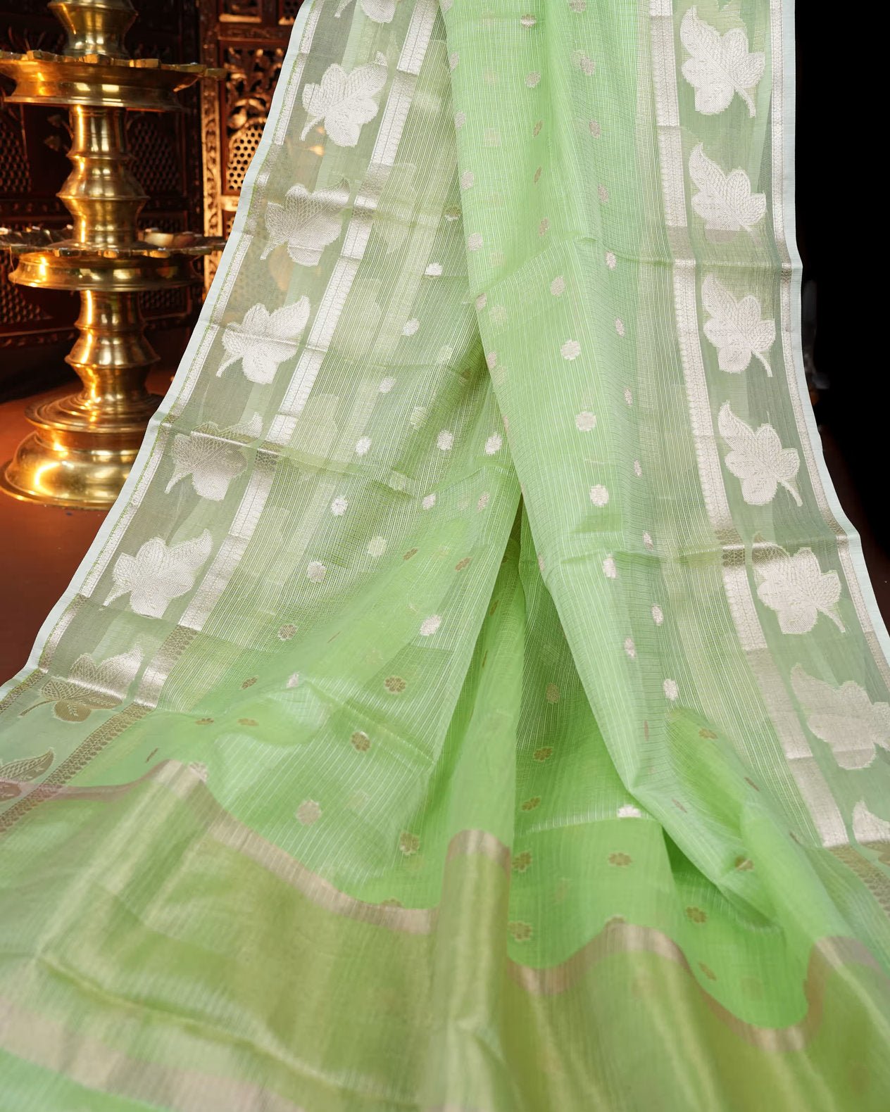 Grey Color Cotton Saree - Shop Vastram