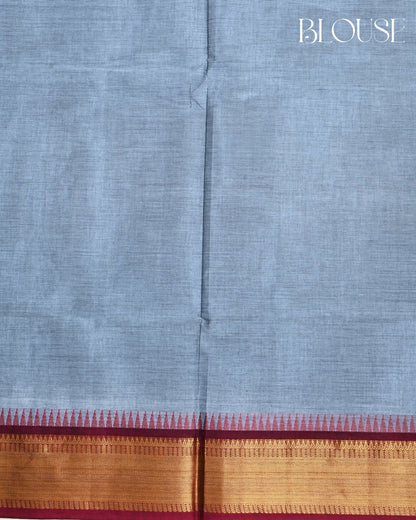 Grey Color Cotton Saree - Shop Vastram