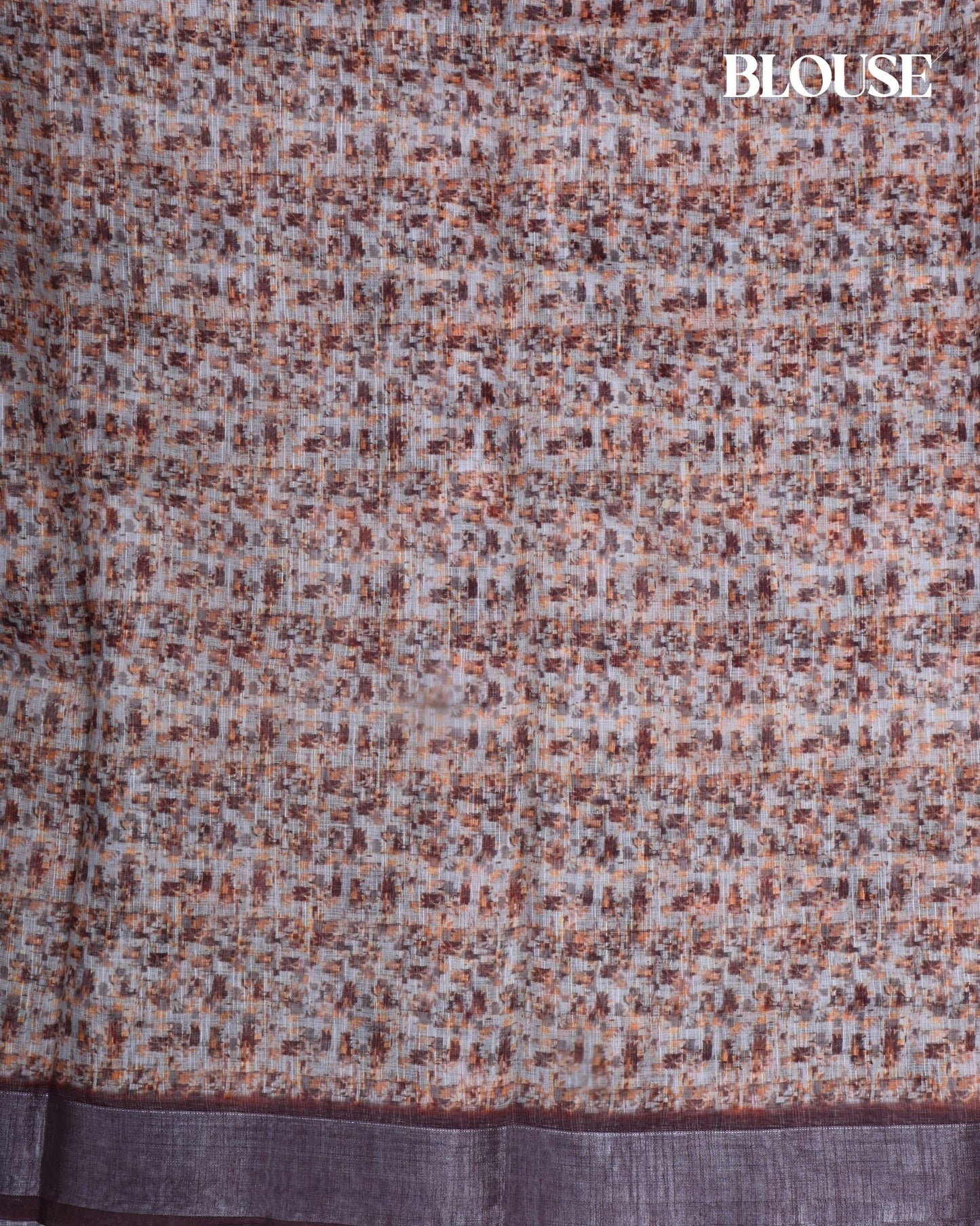 Grey Color Lenin Saree - Shop Vastram